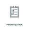 Prioritization icon. Simple element from business intelligence collection. Creative Prioritization icon for web design