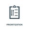Prioritization icon. Simple element from business intelligence collection. Creative Prioritization icon for web design, templates