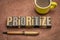 Prioritize word abstract in vintage wood type