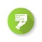 Priority pass green flat design long shadow glyph icon. Boarding ticket for airplane flight. VIP document for passenger