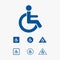 Priority seat icon illustration for wheel chair.