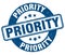 priority stamp. priority label. round grunge sign