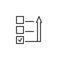 Priority task checklist line icon