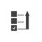 Priority task checklist vector icon