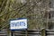 Pripyat sign near the checkpoint at the entrance to the ghost town of Prypiat in Chornobyl Exclusion Zone. December 2019