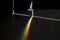 prism dispersing light concept. High quality photo