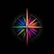 Prismatic Needle A Compass Icon With A Shimmering Needle In A Spectrum Of Colors. Generative AI