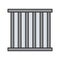 Prison bars color icon