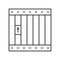 Prison cell icon, police related editable stroke