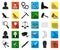 Prison and the criminal black,flat icons in set collection for design.Prison and Attributes vector symbol stock web
