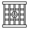 Prison gate icon, outline style