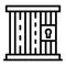 Prison gate icon, outline style