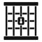 Prison gate icon, simple style