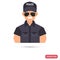 Prison guard color flat icon for web and mobile design