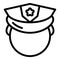 Prison guard icon, outline style