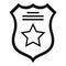 Prison guard shield icon, simple style