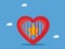 Prison hearts and stars. Success imprisoned in the heart vector