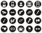 Prison Or Jail Icons White On Black Flat Design Circle Set Big