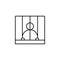 prison, prisoner, police line icon. Elements of protests illustration icons. Signs, symbols can be used for web, logo, mobile app