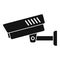 Prison security camera icon, simple style