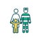 Prisoner family support RGB color icon