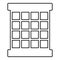 Prisoner window grid grate prison jail concept contour outline line icon black color vector illustration image thin flat style