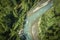 Pristine Alpine River Aerial Vista