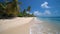 Pristine coastline and clear blue sky