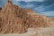 Pristine landscape view of Cathedral Gorge State Park in Nevada