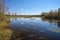 pristine pond surrounded by clear waters, but with the threat of agricultural runoff nearby