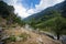 Pristine river over beautiful mountain landscape.