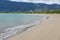 Pristine sandy beach shore Bourail New Caledonia