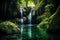 Pristine Waterfall with Emerald Pool