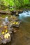 Pristine waterfalls deep in the woods, in autumn