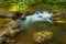 Pristine waterfalls deep in the woods, in autumn