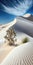 Pristine White Sand Dunes Desert Mobile Wallpaper. Generative AI