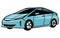 Prius cars vector illustration, Vector illustration of a popular hybrid car