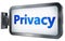 Privacy on billboard background