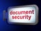 Privacy concept: Document Security on billboard background