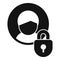 Privacy data avatar icon simple vector. Data secure