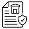 Privacy document icon outline vector. Confidential data