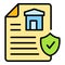 Privacy document icon vector flat