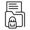 Privacy folder icon outline vector. Confidential data