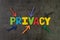 Privacy, GDPR or General Data Protection Regulation concept, col