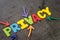 Privacy, GDPR or General Data Protection Regulation concept, colorful arrows pointing to the word PRIVACY at the center of black