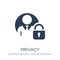 Privacy icon. Trendy flat vector Privacy icon on white background from Internet Security and Networking collection