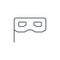 Privacy, mask, masquerade thin line icon. Linear vector symbol