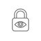 Privacy mode icon with security feature - lock