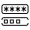 Privacy password icon, outline style