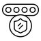 Privacy password icon outline vector. Safety lock